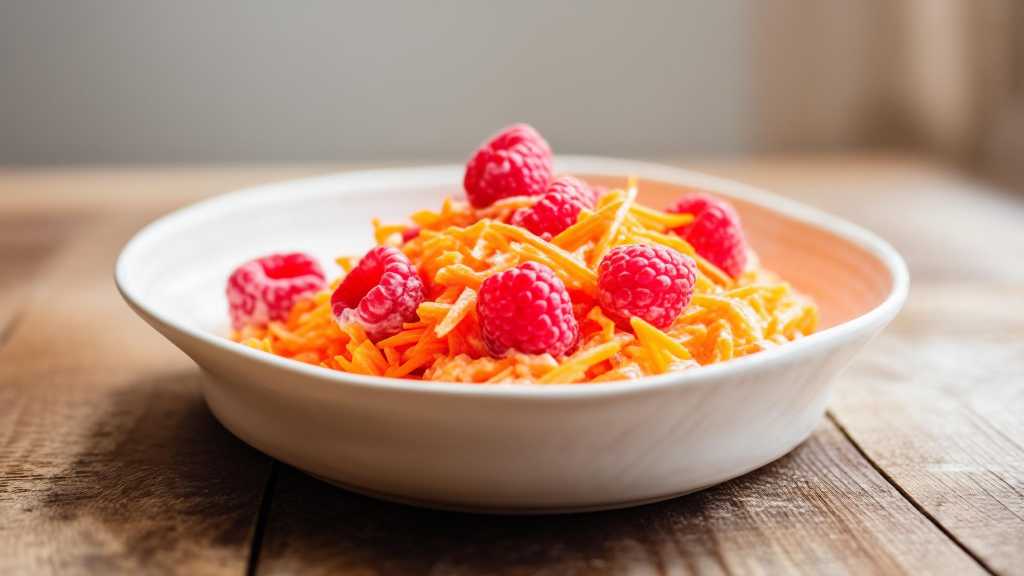 Low Carb Raspberry and Carrot Salad with Mayo Dressing