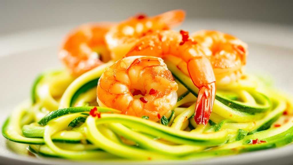 Keto Zucchini Noodles with Prawns