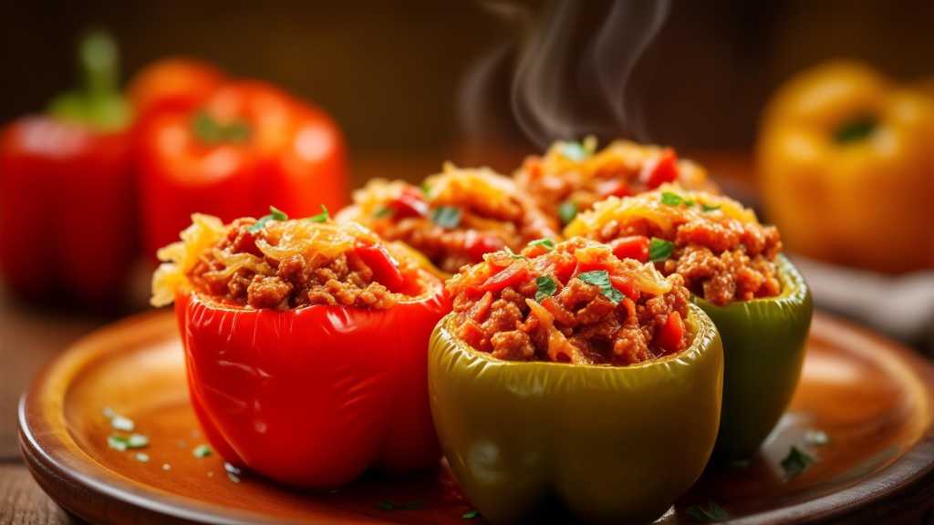Savory Low Carb Stuffed Peppers