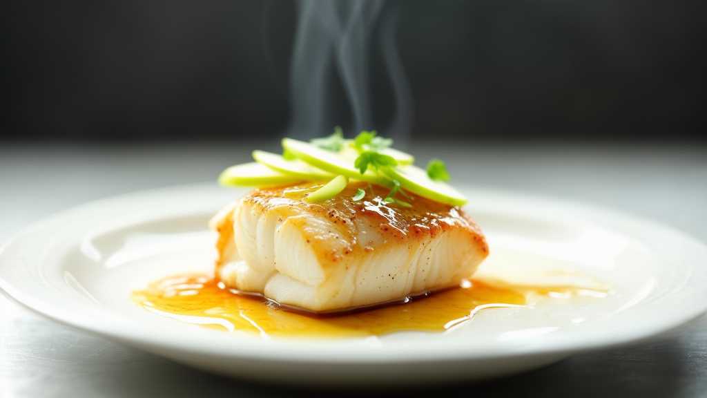 Cod with Cream Cheese and Apple Cider Vinegar Glaze