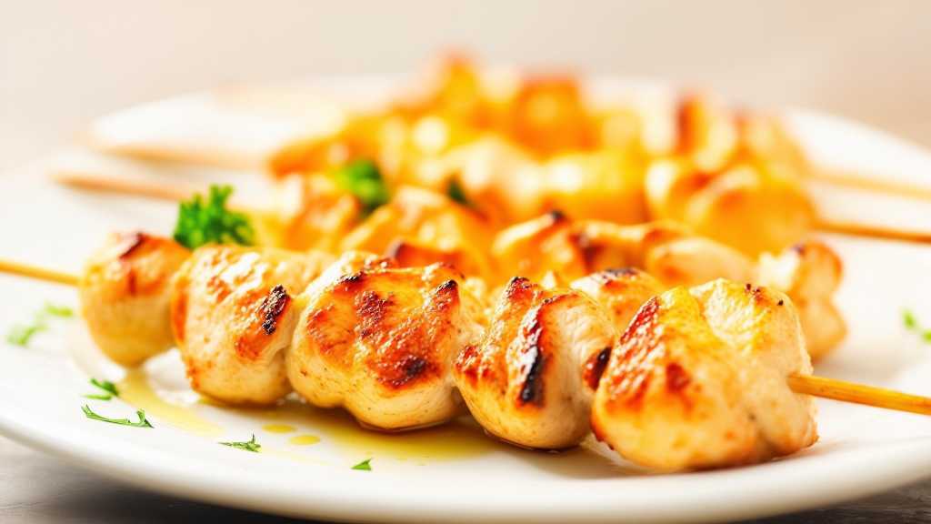 Garlic Chicken Skewers