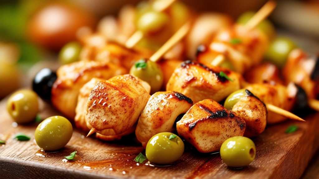 Cinnamon and Olive Chicken Skewers
