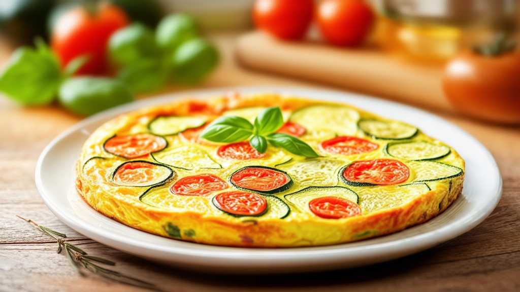 Tomato Basil Zucchini Frittata