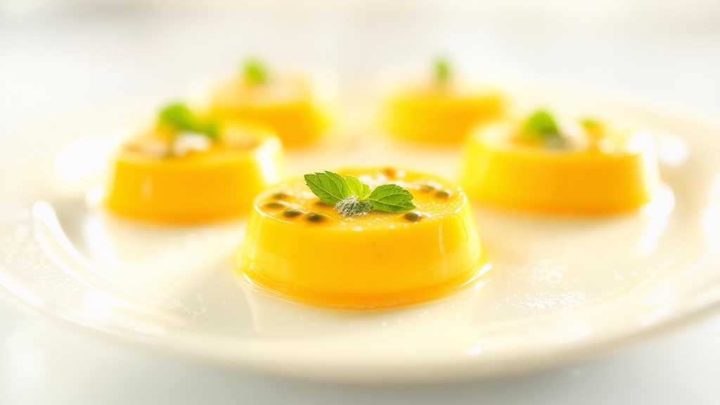 Passion Fruit Custard Bites