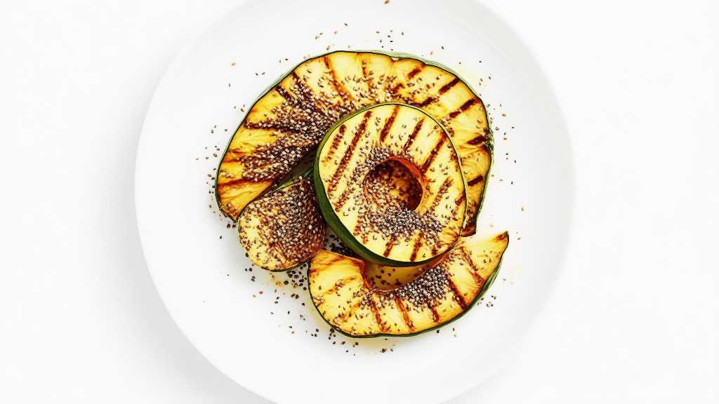 Grilled Chayote with Flaxseed and Chia Seed Topping