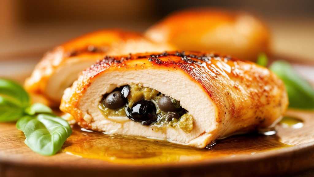 Olive Stuffed Chicken Breast