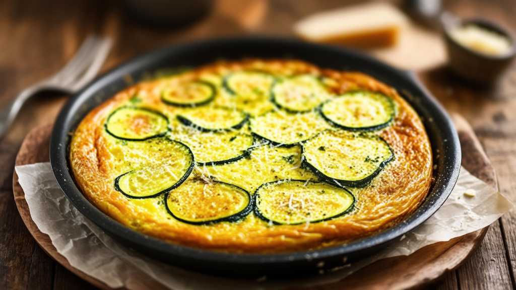 Zucchini and Egg Yolks Frittata