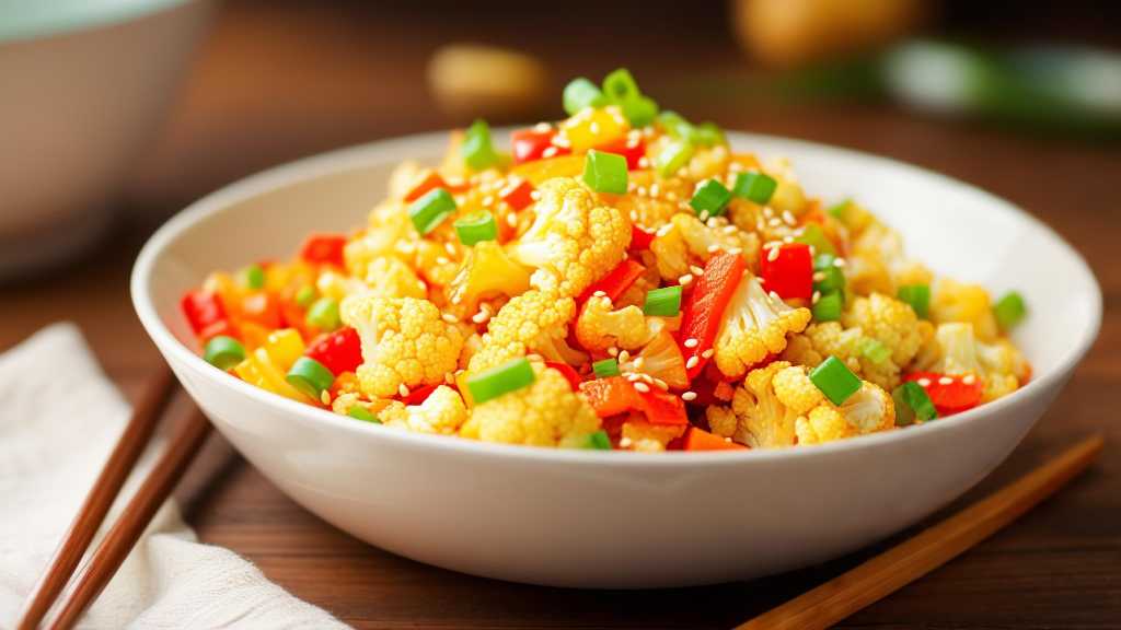 Cauliflower Fried Rice with Bell Peppers