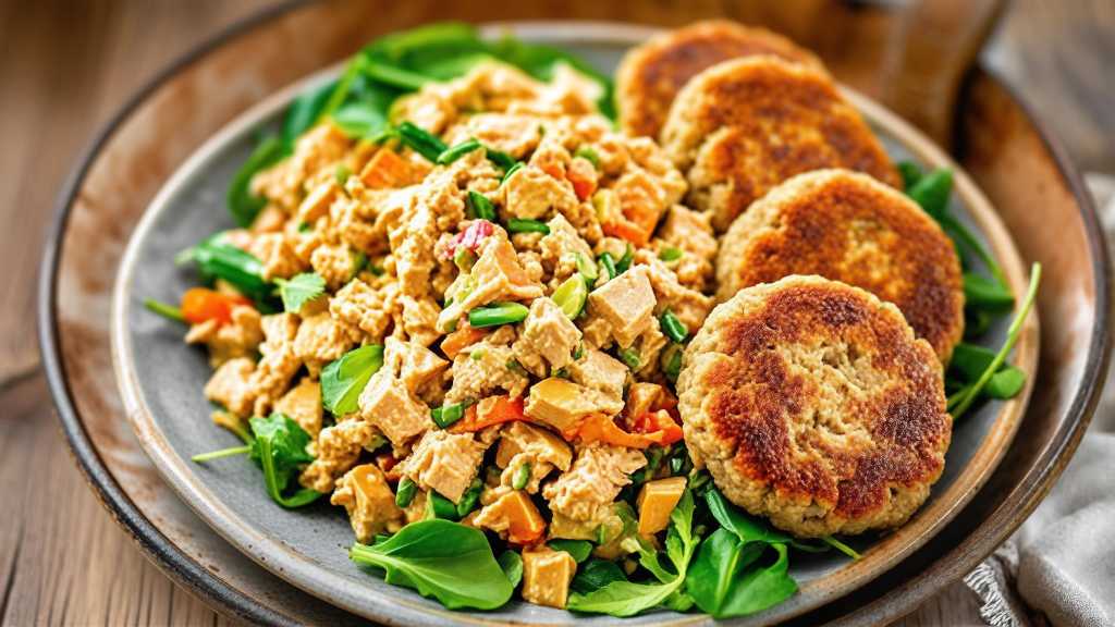 Peanut Butter Tuna Salad With Minced Meat Patties