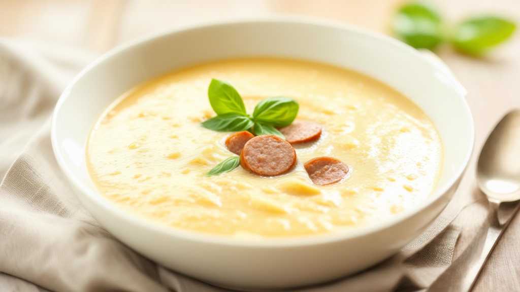 Basil Chicken Sausage Cream Soup