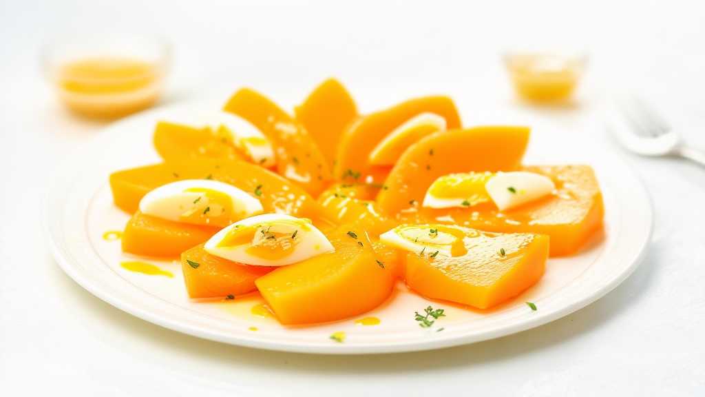 Cantaloupe and Egg Yolk Salad