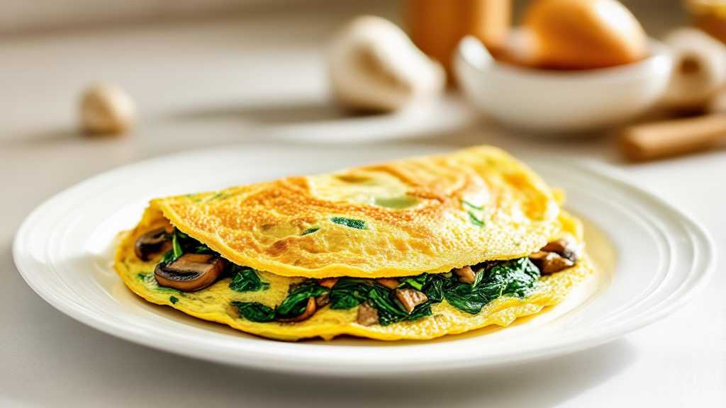Spinach and Mushroom Omelette
