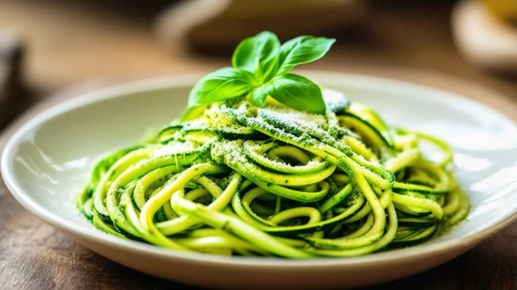 Basil Pesto Zucchini Noodles
