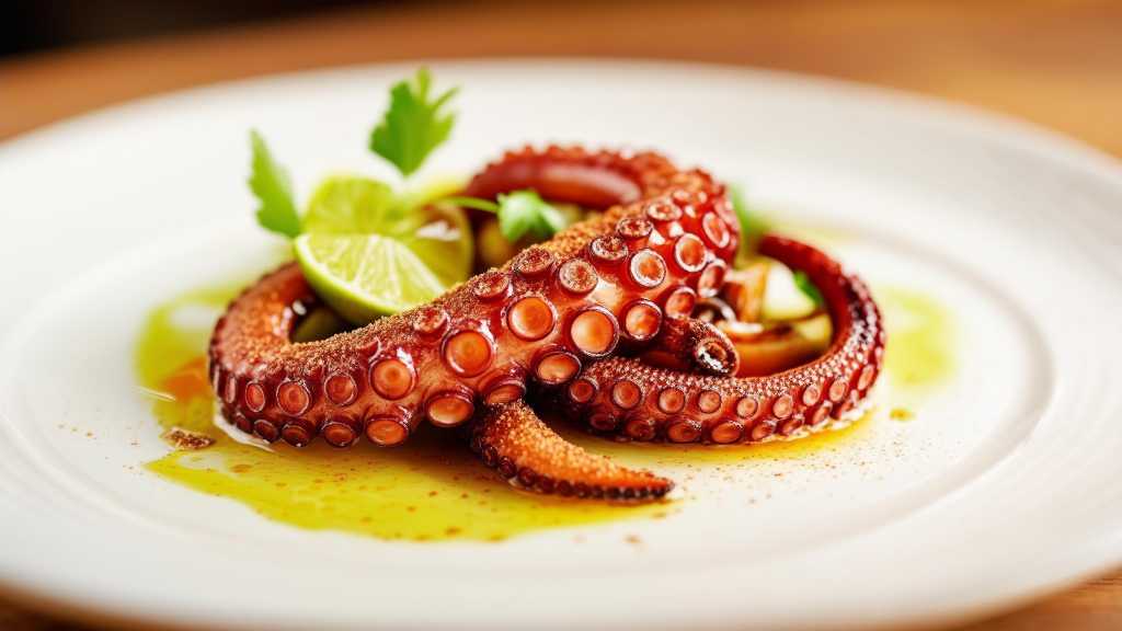 Spicy Octopus With Avocado Oil And Nutmeg