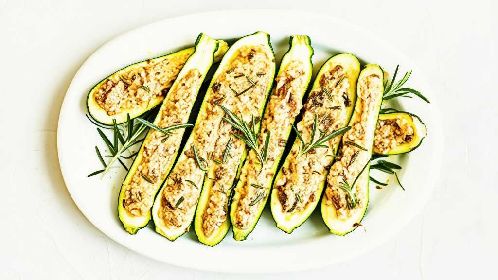 Rosemary, Coffee, and Sardine Stuffed Zucchini Boats