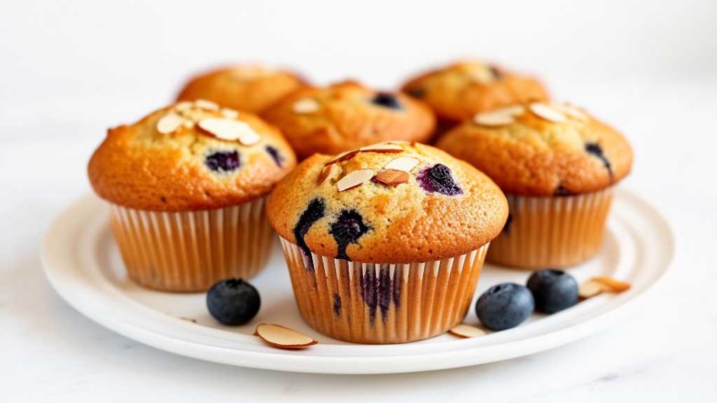 Blueberry Almond Flour Muffins