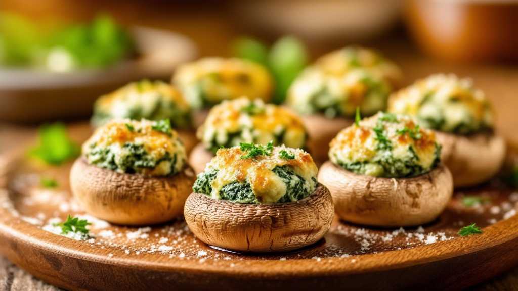 Cream Cheese Spinach Stuffed Mushrooms