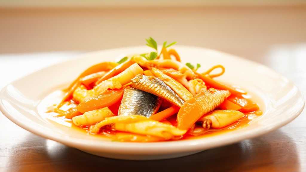 Sardine, Squid, and Carrot Stir Fry