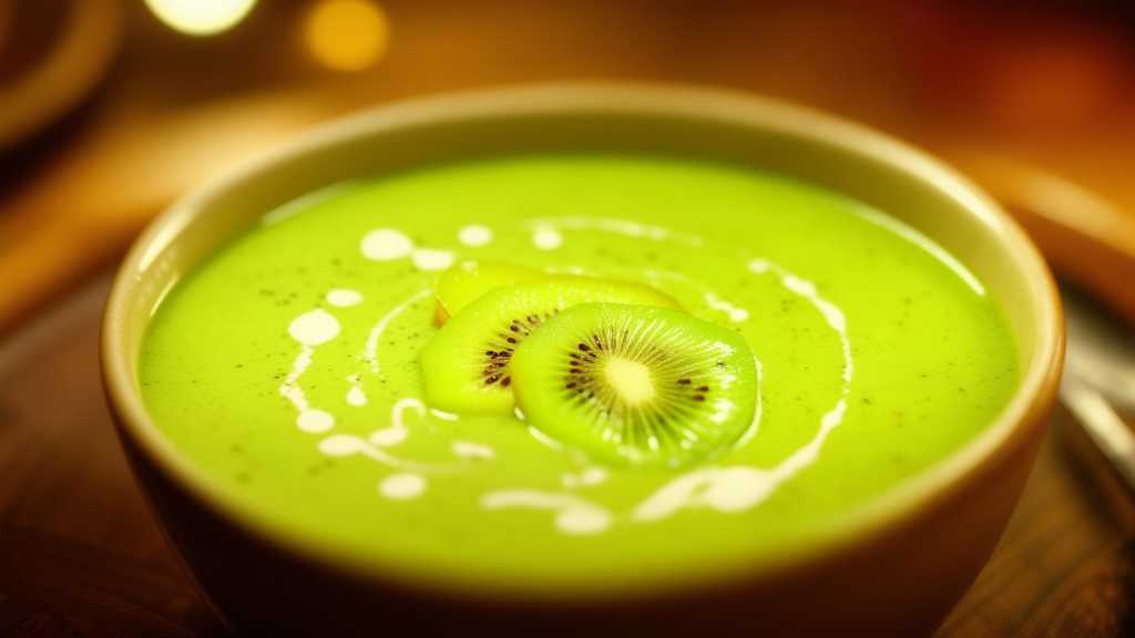 Kiwi and Zucchini Cream Soup