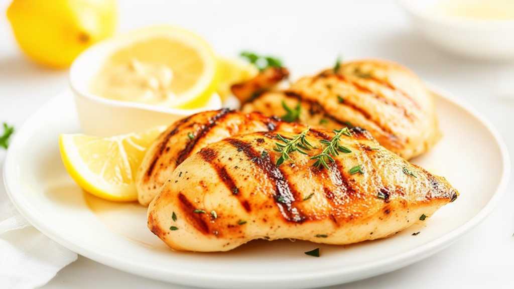Grilled Lemon Herb Chicken With Mustard Sauce