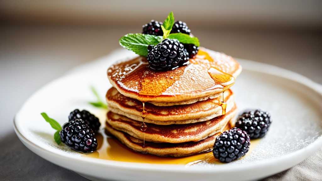 Blackberry Almond Flour Pancakes