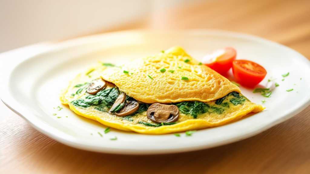 Spinach and Mushroom Omelette