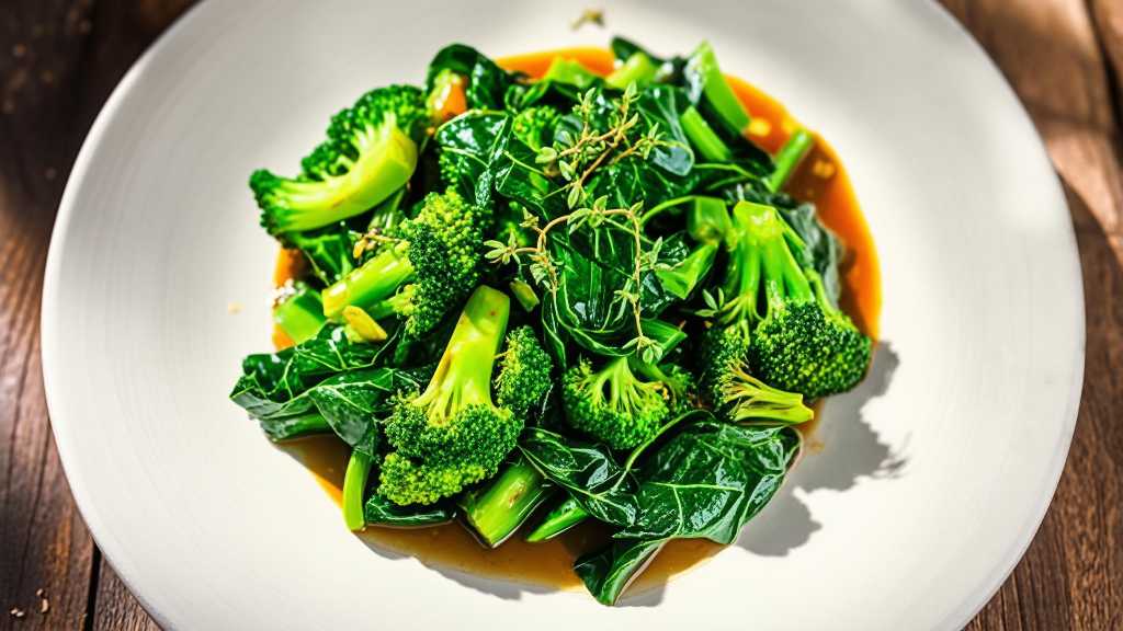 Broccoli and Thyme Stir Fry with Collard Greens