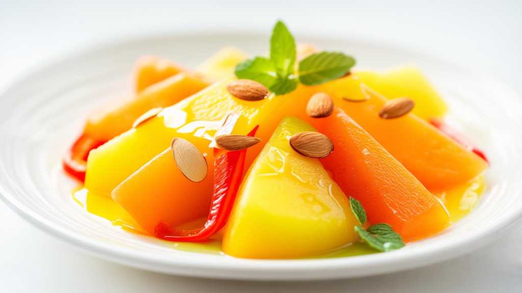 Melon, Pepper, and Almond Salad