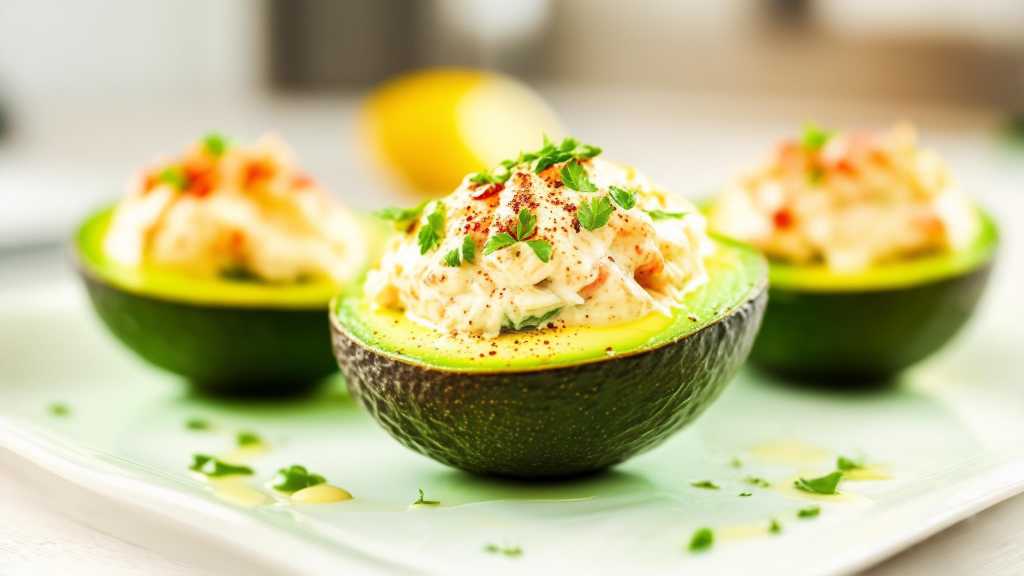 Crab and Cream Stuffed Avocados