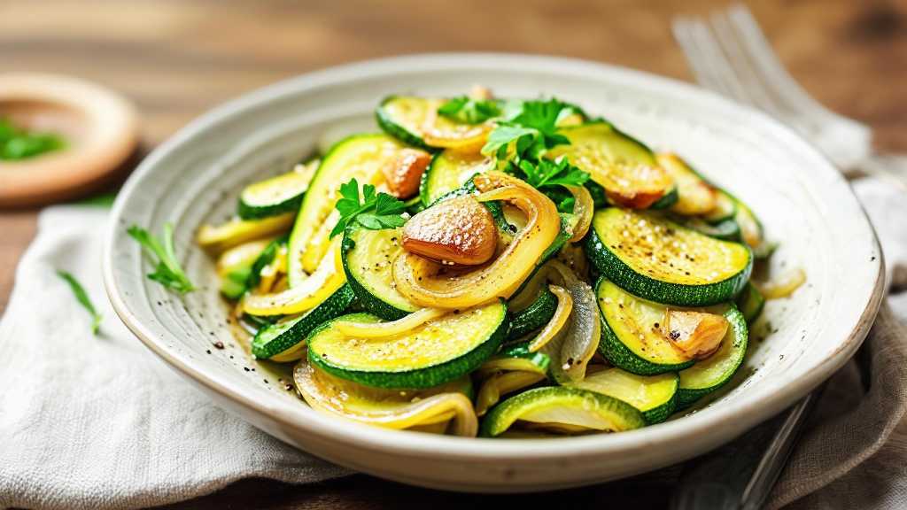 Zucchini, Onion, and Garlic Stir Fry