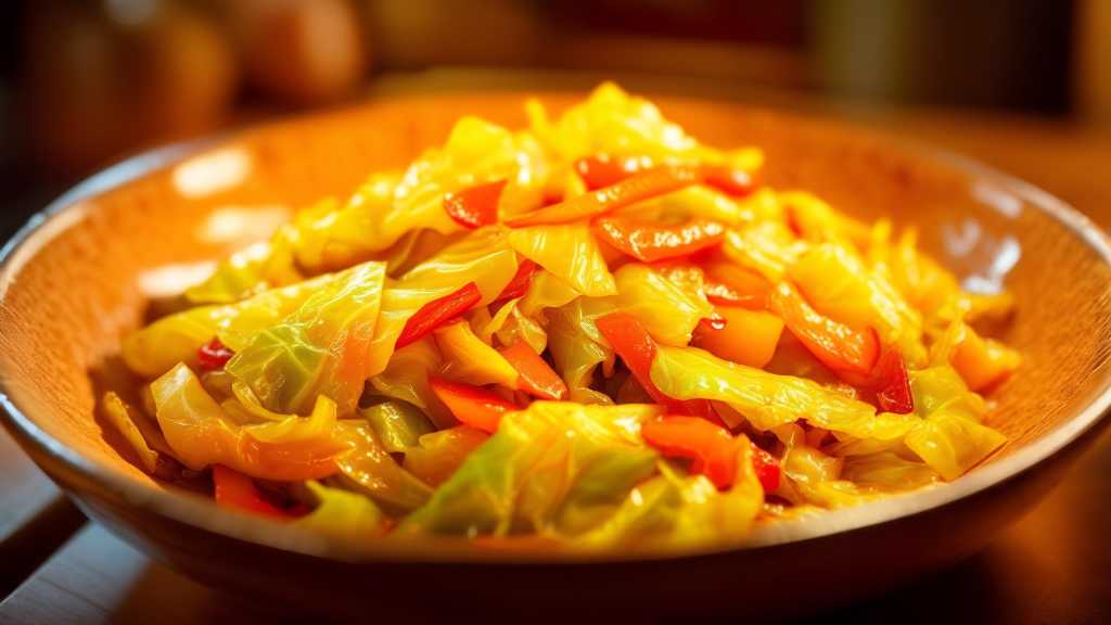 Cabbage and Bell Pepper Stir-Fry