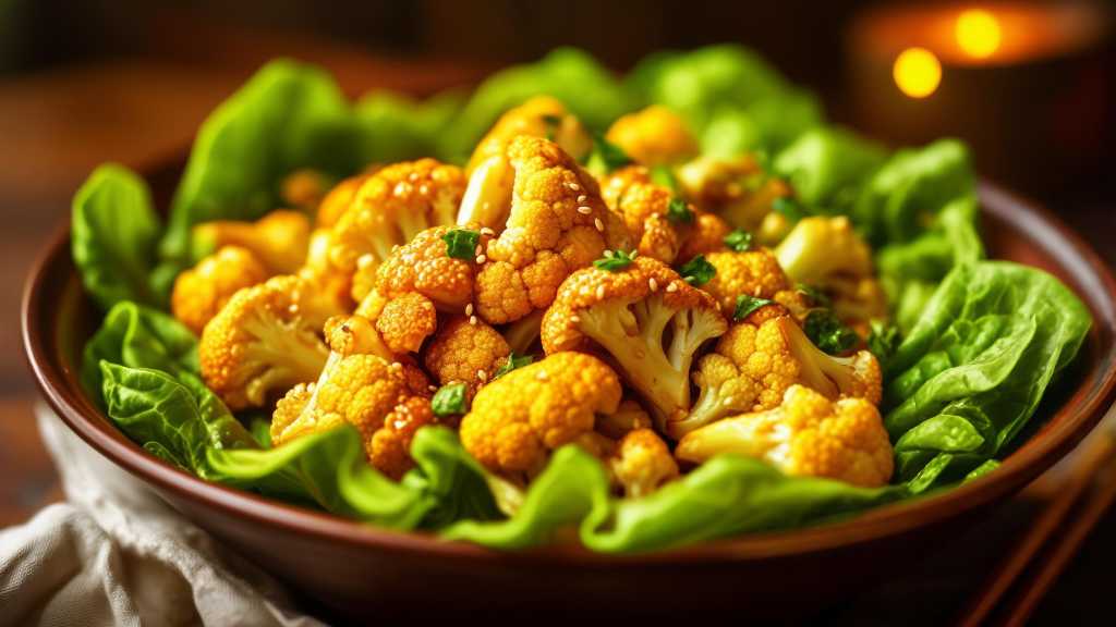 Lettuce and Cauliflower Stir Fry