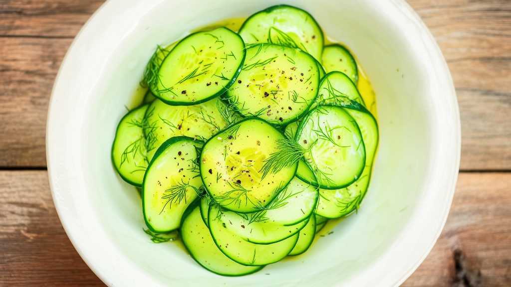 Cucumber Salad with Vinegar and Mustard