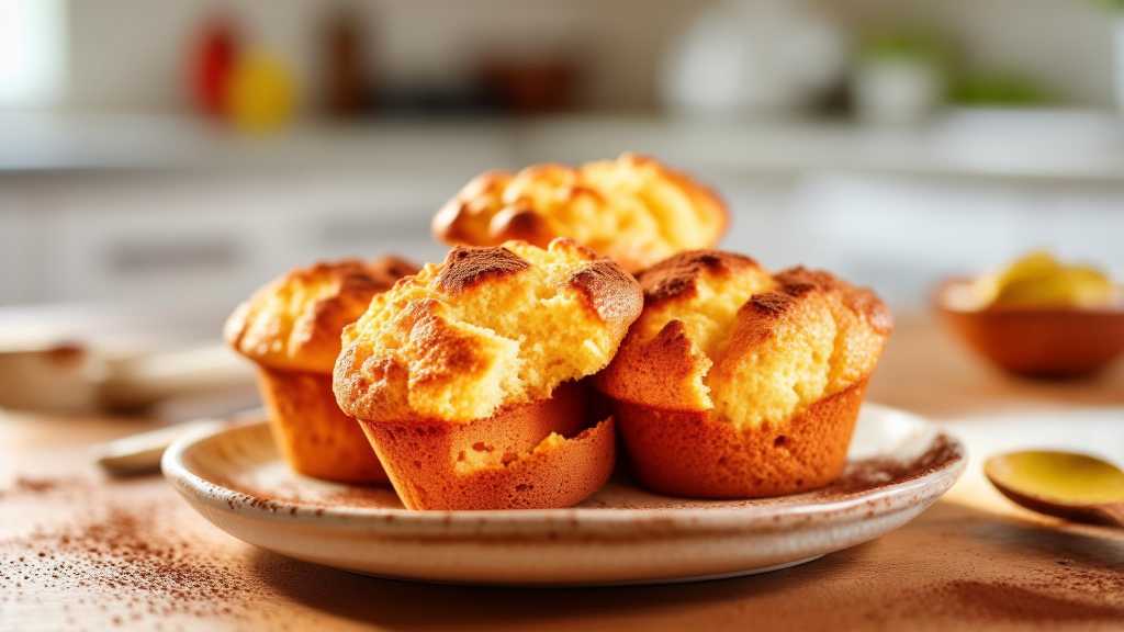 Cottage Cheese Muffins with Mustard and Cocoa