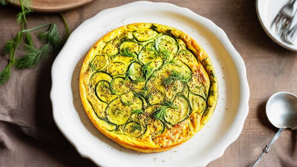 Zucchini Frittata with Fresh Herbs and Flaxseeds
