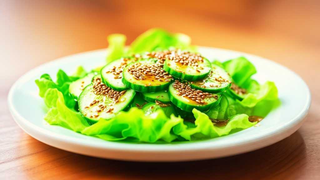 Flaxseed, Cucumber & Lettuce Salad
