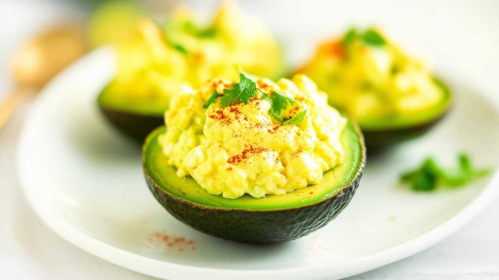Avocado Egg Salad Stuffed Avocados