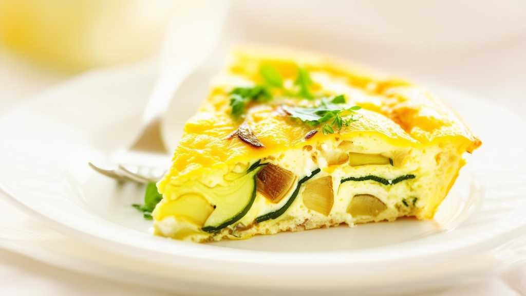 Zucchini, Onion, and Cottage Cheese Frittata