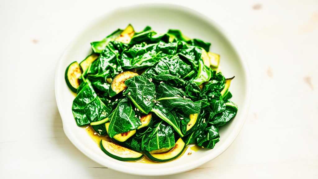 Collard Greens and Zucchini Stir Fry