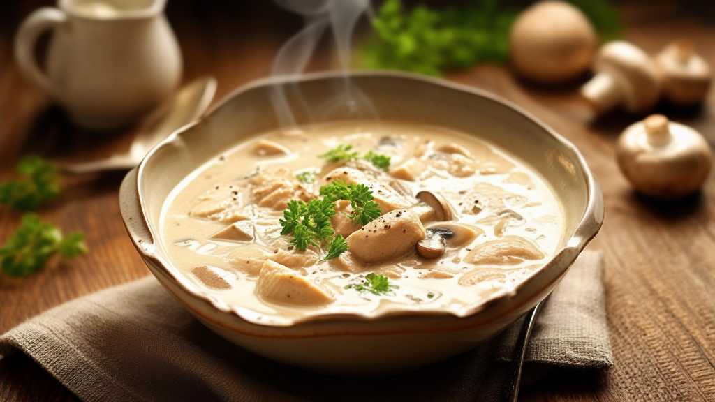 Keto Creamy Chicken and Mushroom Soup