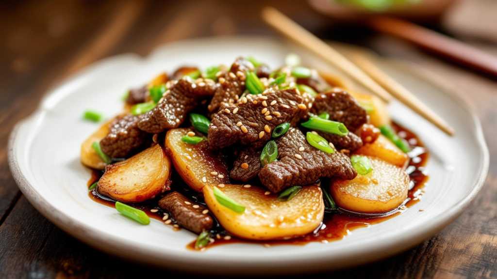 Turnip and Beef Stir Fry