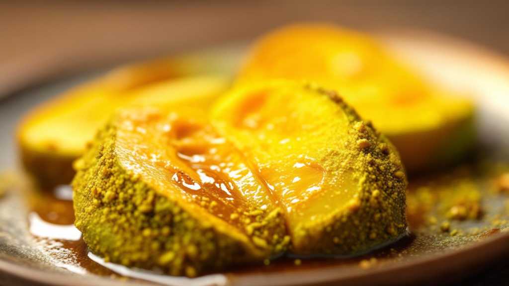 Pistachio-Crusted Chayote With Cinnamon Glaze
