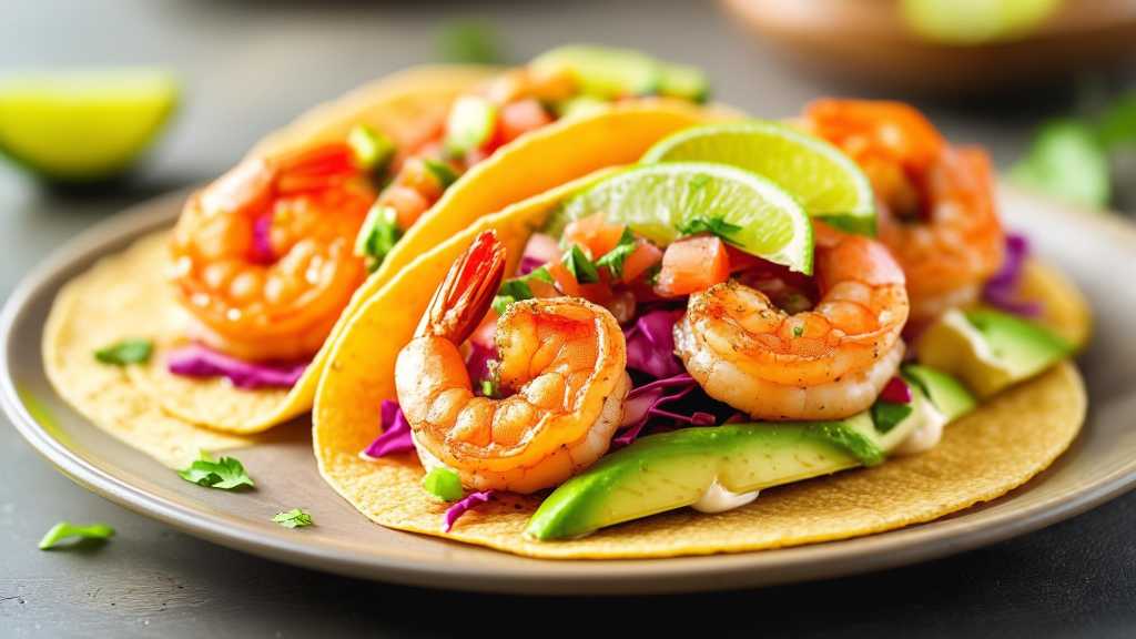 Low Carb Shrimp Tacos with Taco Seasoning and Stevia