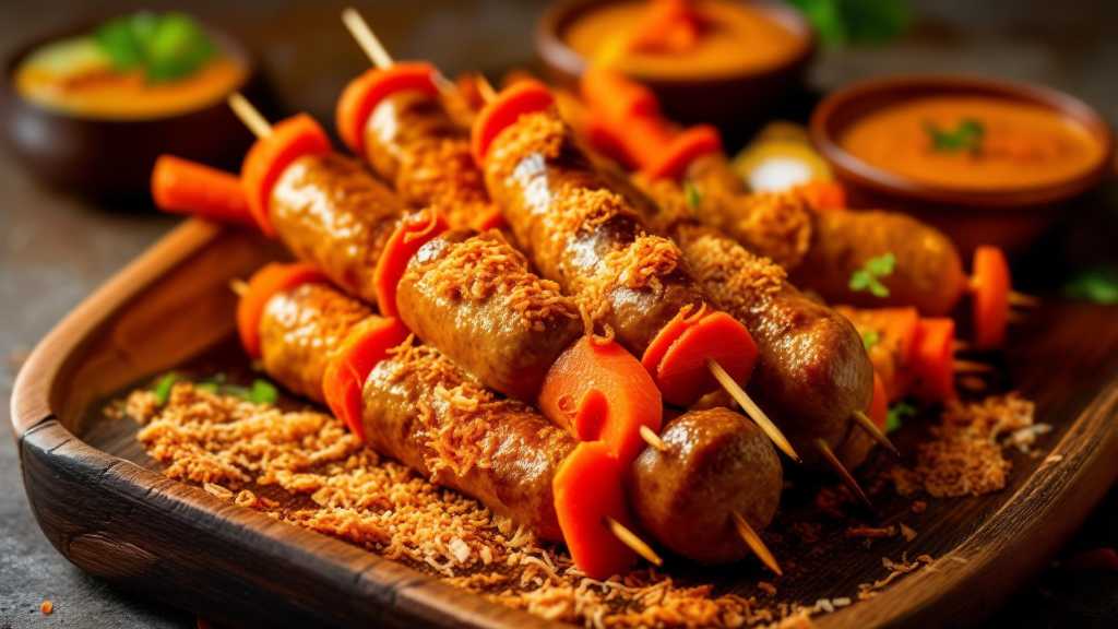Coconut Curry Sausage Skewers