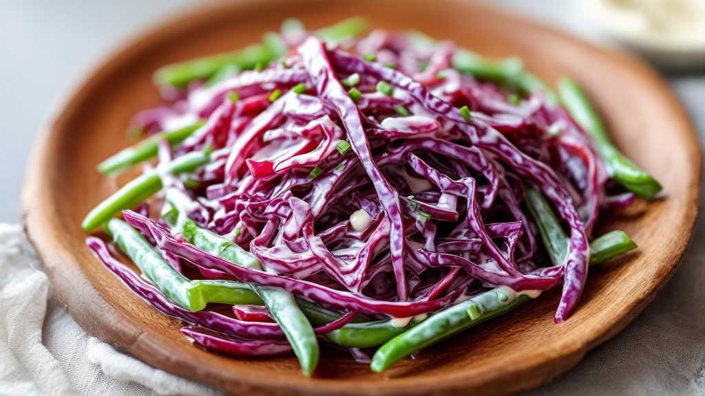 Red Cabbage and Green Bean Salad