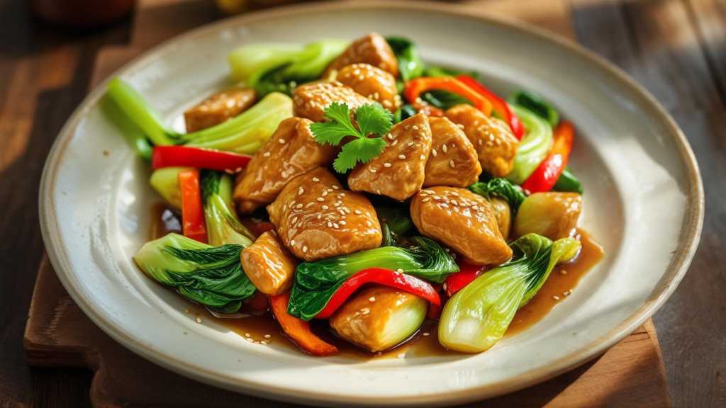 Green Tea Stir-Fry Chicken