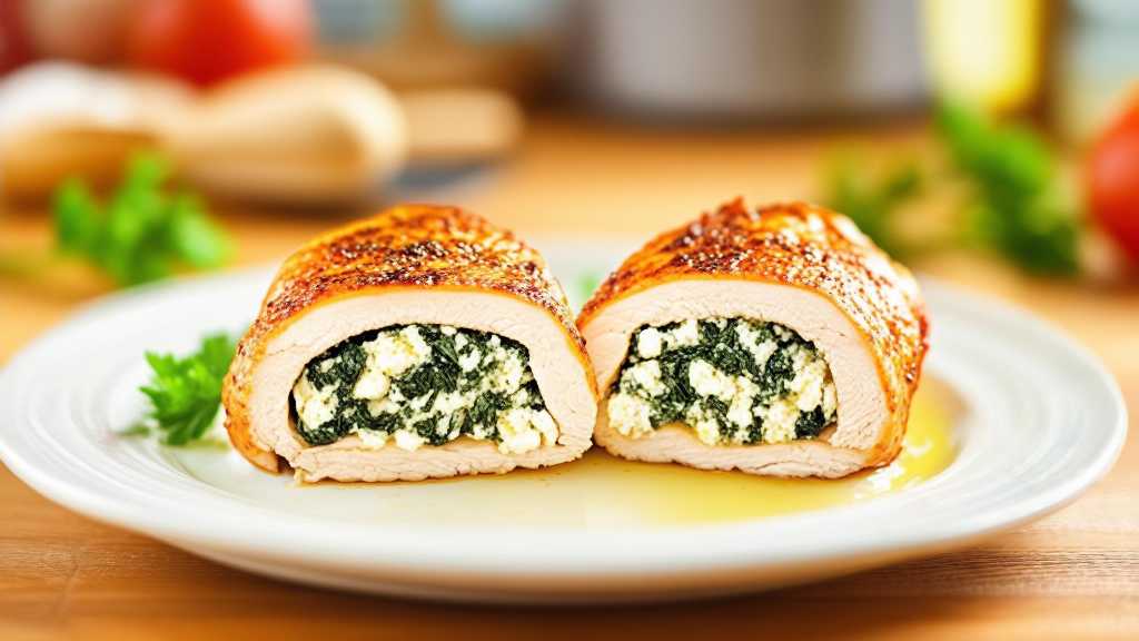 Parsley and Feta Stuffed Chicken Breast