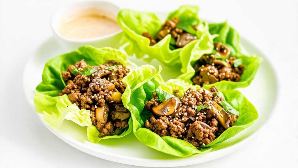 Mushroom & Burger Lettuce Wraps