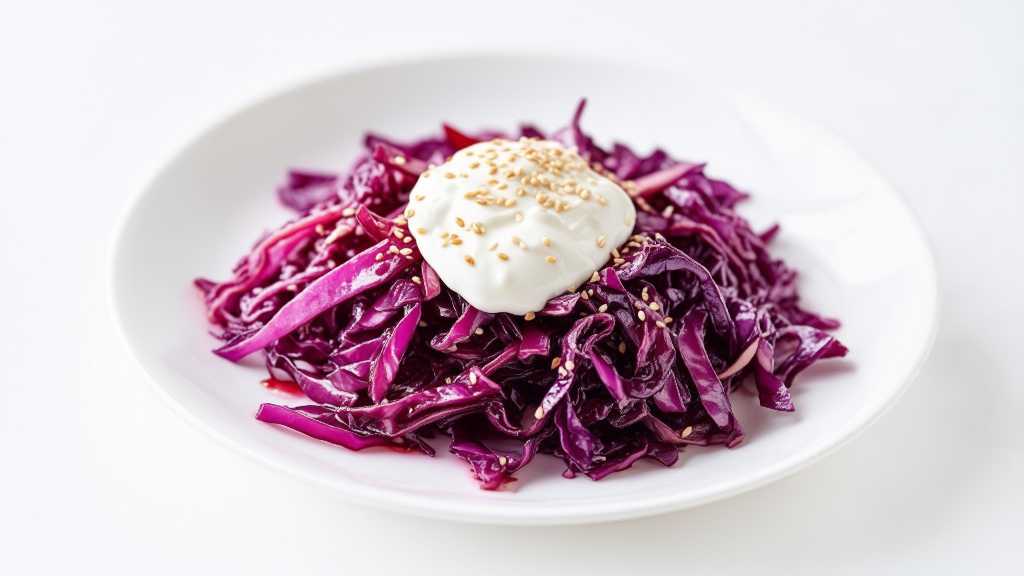Cabbage Stir Fry with Soy Sauce and Creamy Yogurt