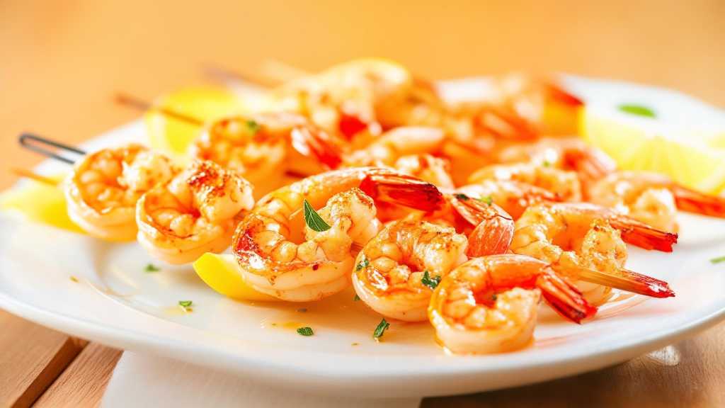 Grilled Lemon Garlic Shrimp Skewers